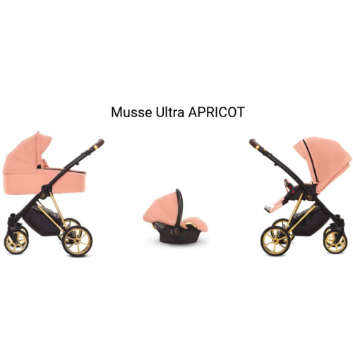 BABY ACTIVE kombinovaný kočík MUSSE ULTRA gold-apricot